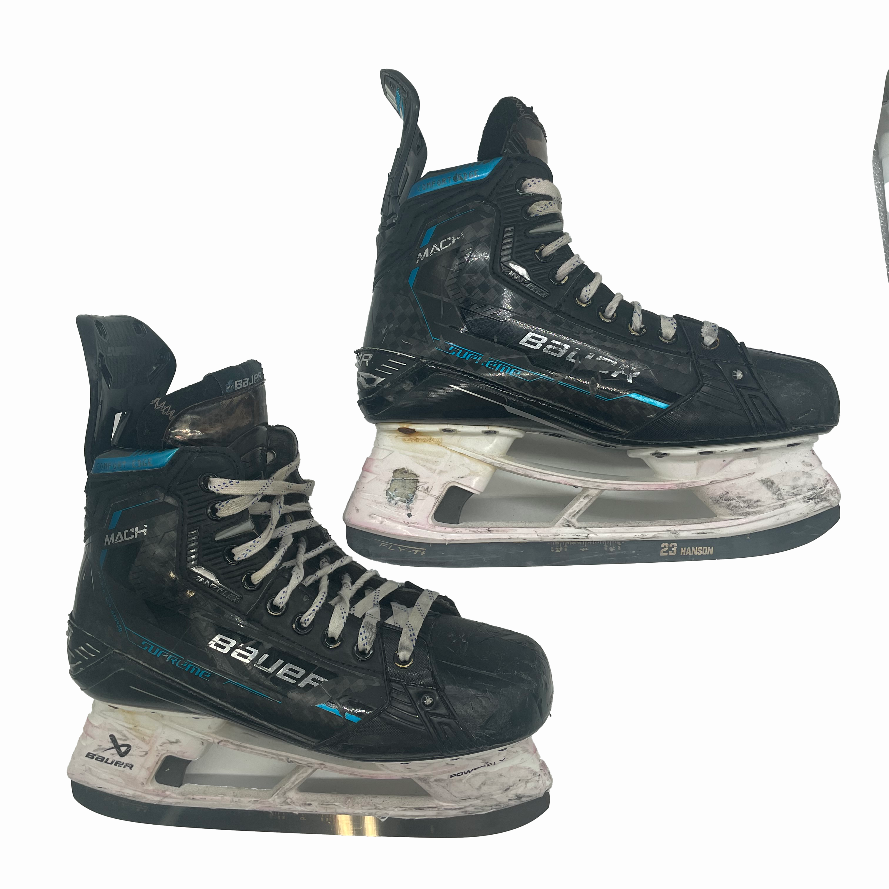 Bauer Supreme Mach - Patins de hockey Pro Stock d'occasion - Taille 8E (bleu roi)